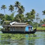 Houseboat naviguant dans les backwaters du Kerala, en Inde