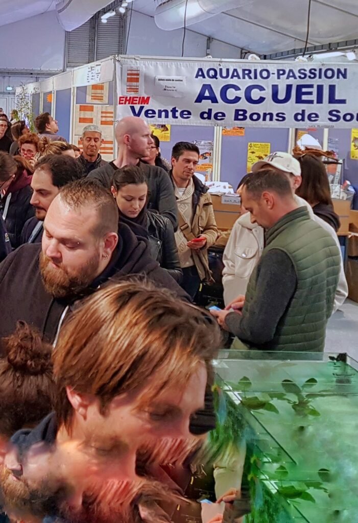 Accueil du 22e Salon azuréen de l'aquariophilie et de la terrariophilie à Antibes, stand Aquario-Passion
